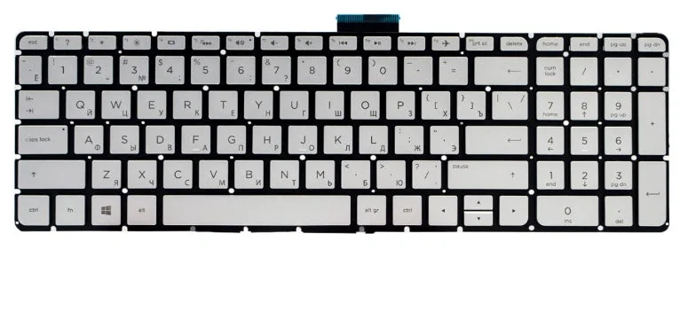 Клавиатура HP Pavilion 15-ab 15-ak 15-au 15-ar 15-aq 15-aw 15-bc 15-bk 17-ab 17-g Envy m6-ar  серея  - изображение 1