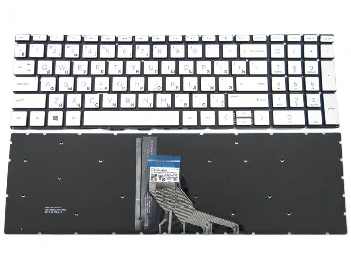 Клавиатура HP Pavilion 15-DA, 15-DB, 15-DF, 15-DX, 15-EC, 15-CN, 15-CR, 15-CP, 15-CS, 15-CW, 15S-DU, 15-DY, 15s-DY, 15s-EQ, 15-EF, 15s-FQ, 17-BY, 17-CA, 17-CD, 250 G7, 255 G7 серебристая