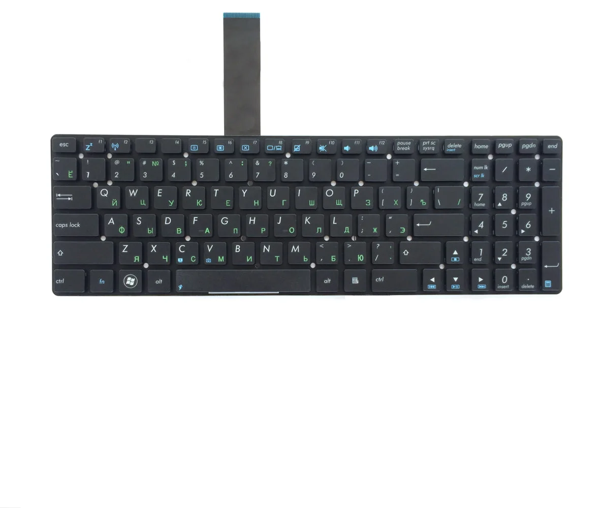 Клавиатура Asus K55, A55, K55XI, A55V, K55A, K55Dr, K55N, K55V, K55Vd, K55Vm, K55Vj K75A, K75VD, K75VJ, K75VM  Black без рамки - изображение 2