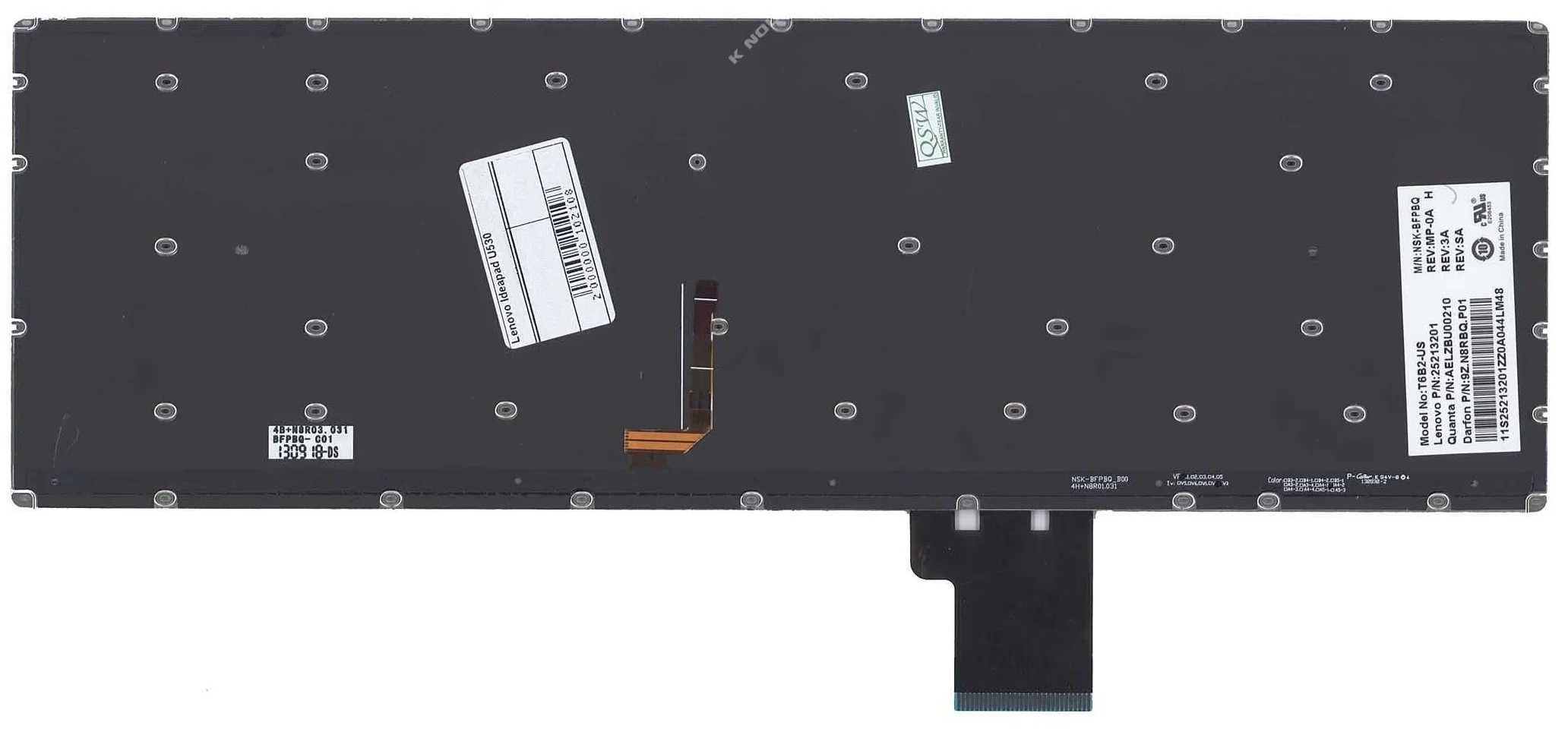 Клавиатура Lenovo IdeaPad U530, Y50-70, Y50-80 - изображение 2